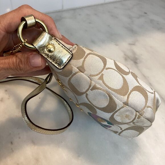 Coach Poppy Graffiti Signature Logo Crossbody Bag HTF - Picture 6 of 13